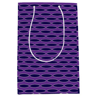 Oval Purple Chain Pattern Medium Gift Bag
