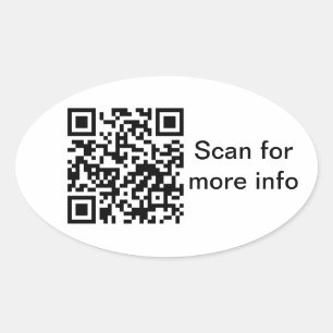 Oval QR Code Sticker