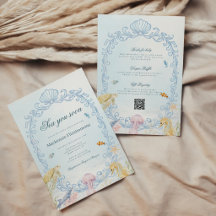 Oval Rococo Sea You Soon All in One Baby Shower