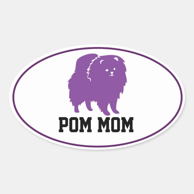 Oval Sticker - Pom Mum (Front)
