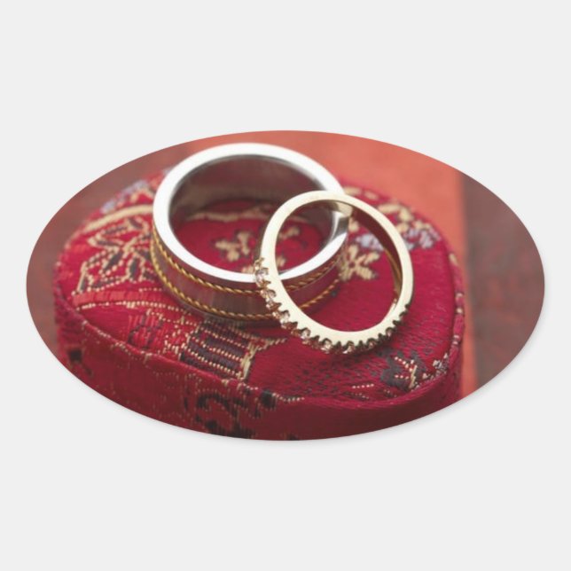 Oval Wedding Favour Seals Wedding Rings Storage Bo (Front)