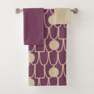 Ovals and Rectangles and Circles, Oh My!  Bath Tow Towel Set