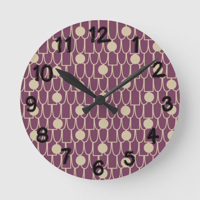 Ovals and Rectangles and Circles, Oh My! Round Clock (Front)