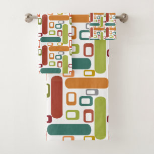 Ovals and Rectangles Bath Towel Set