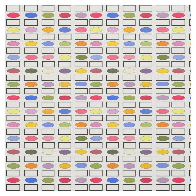 Ovals and Rectangles – Flower Garden  Fabric (Swatch)