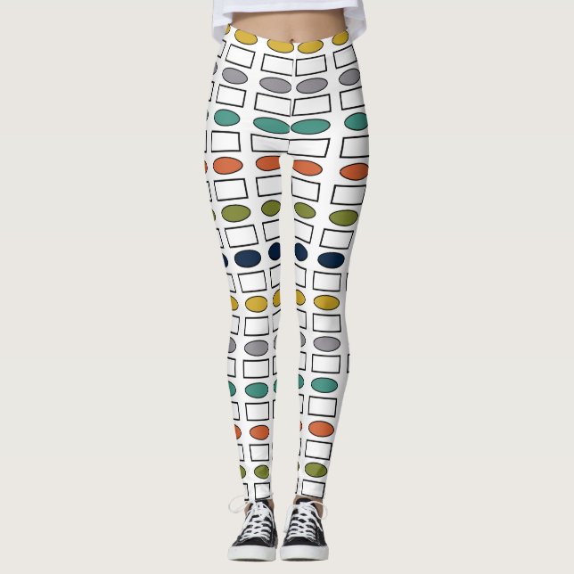 Ovals and Rectangles  Leggings (Front)