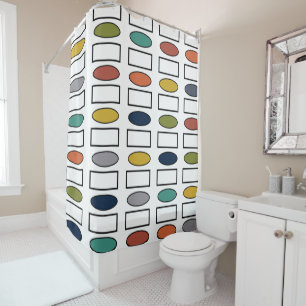 Ovals and Rectangles  Shower Curtain