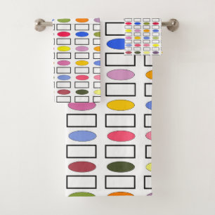 Ovals and Rectangles – Small Flower Garden  Bath Towel Set