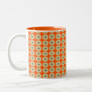 Ovals and Starbursts Two-Tone Coffee Mug