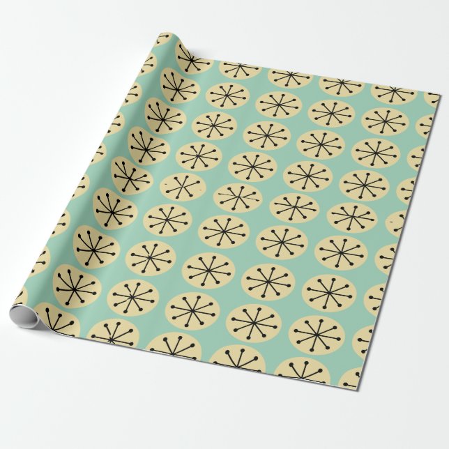 Ovals and Starbursts  Wrapping Paper (Unrolled)
