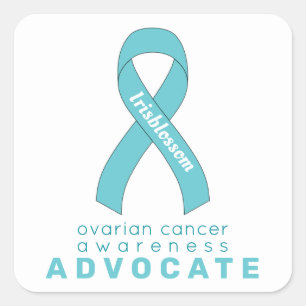 Ovarian Cancer Advocate White Square Sticker