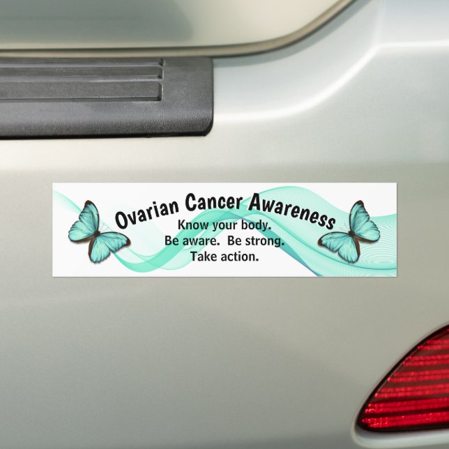 Ovarian Cancer Awareness Bumper Sticker (On Car)