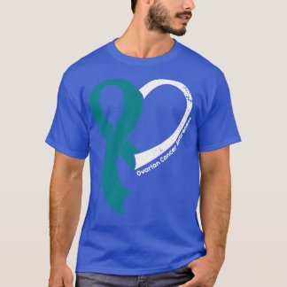 Ovarian Cancer Awareness Hope Love Heart Ribbon Ha T-Shirt