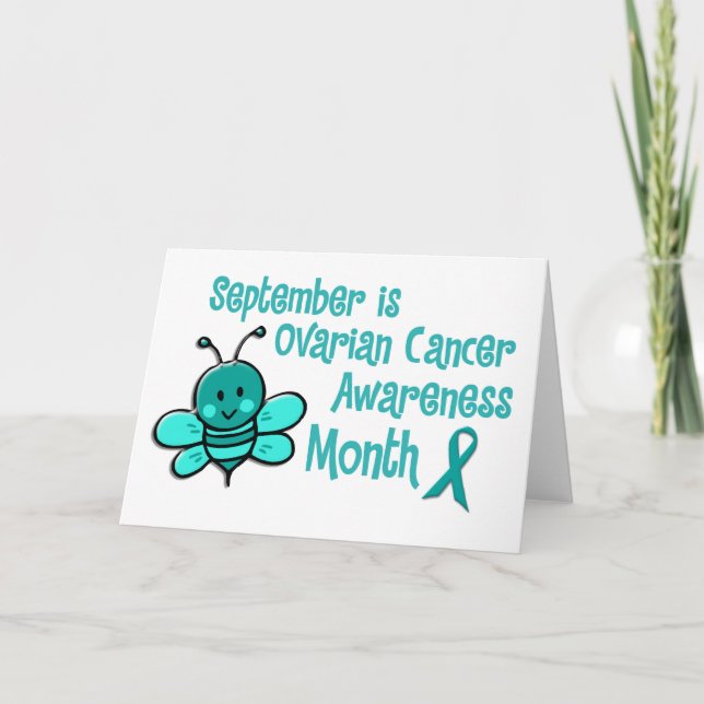 Ovarian Cancer Awareness Month Bee 1.3 Card (Front)