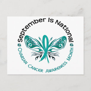 Ovarian Cancer Awareness Month Butterfly 3.3 Postcard