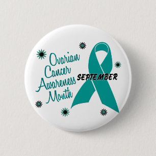 Ovarian Cancer Awareness Month Flowers 1 6 Cm Round Badge