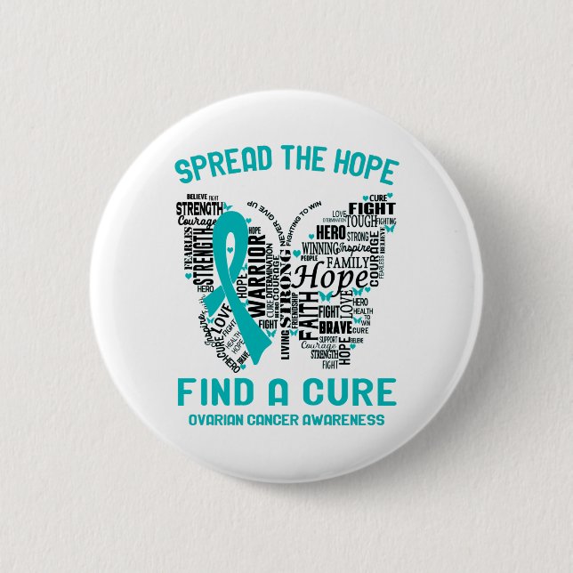 Ovarian Cancer Awareness Month Ribbon Gifts 6 Cm Round Badge (Front)