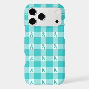 Ovarian Cancer Awareness Plaid, Phone Case, Teal
