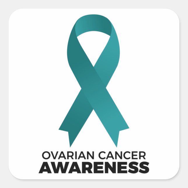 Ovarian Cancer Awareness Square Sticker (Front)