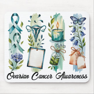 OVARIAN CANCER AWARENESS SUPPORT BRUSH STROKES MOUSE MAT