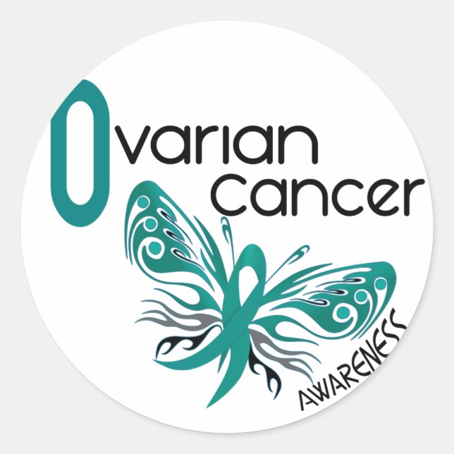 Ovarian Cancer BUTTERFLY 3.1 Classic Round Sticker (Front)