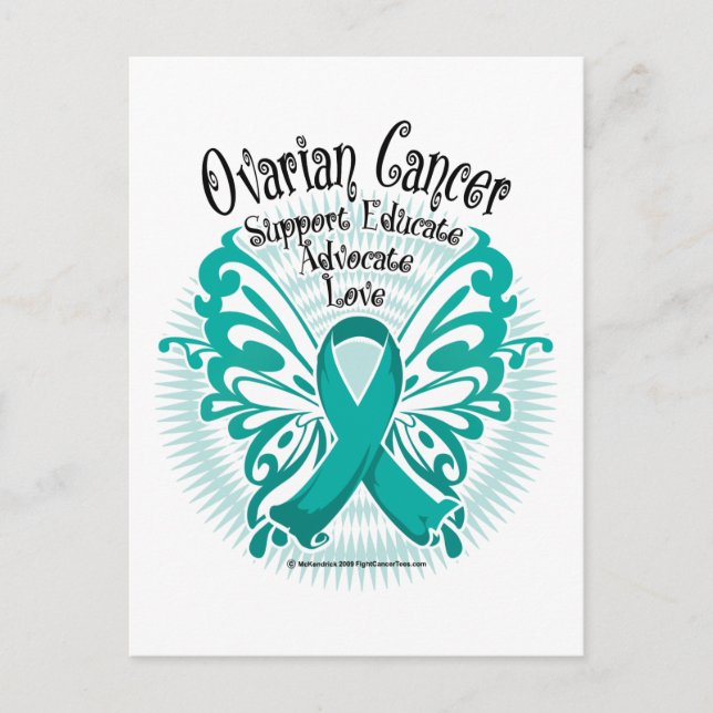 Ovarian Cancer Butterfly 3 Postcard (Front)