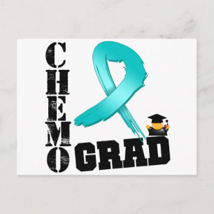 Ovarian Cancer Chemo Grad Postcard