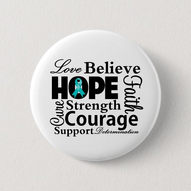 Ovarian Cancer Collage of Hope 6 Cm Round Badge (Front)