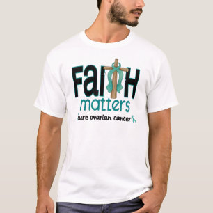 Ovarian Cancer Faith Matters Cross 1 T-Shirt
