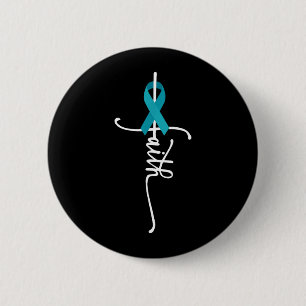 Ovarian Cancer Faith Ovarian Cancer Awareness 6 Cm Round Badge