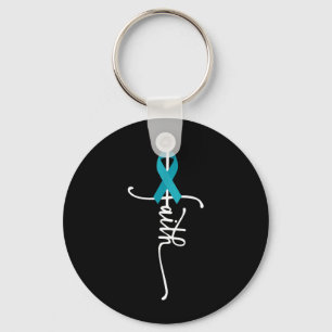 Ovarian Cancer Faith Ovarian Cancer Awareness Key Ring