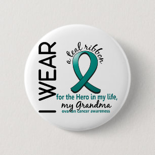 Ovarian Cancer Hero In My Life Grandma 4 6 Cm Round Badge