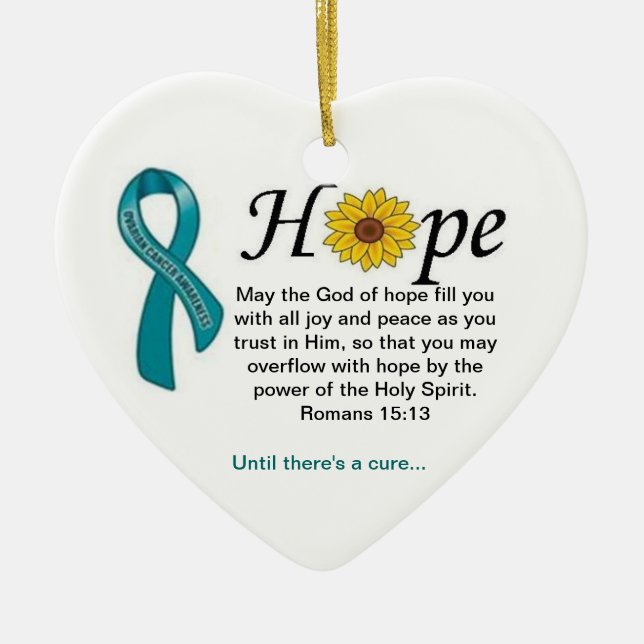 Ovarian Cancer Hope Christmas Ornament (Front)