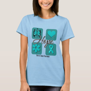 Ovarian Cancer Hope Love Inspire Awareness T-Shirt