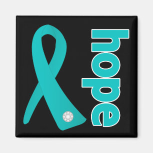 Ovarian Cancer Hope Ribbon Magnet