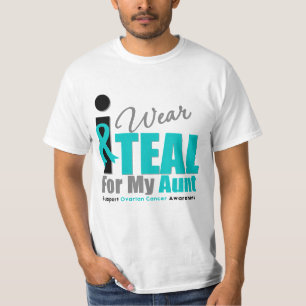 Ovarian Cancer I Wear Teal Ribbon Aunt T-Shirt