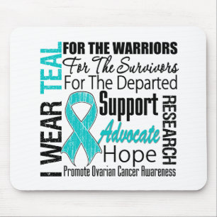 Ovarian Cancer I Wear Teal Ribbon TRIBUTE Mouse Mat