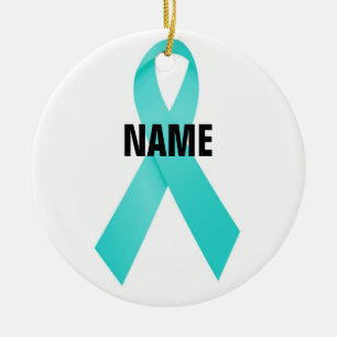 Ovarian Cancer Memorial Ceramic Tree Decoration