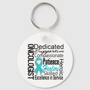 Ovarian Cancer Oncologist Collage Key Ring
