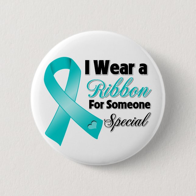 Ovarian Cancer Ribbon Someone Special 6 Cm Round Badge (Front)
