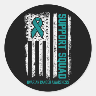 Ovarian Cancer s Suprt Squad Ovarian Cancer Classic Round Sticker