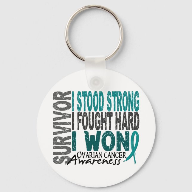 Ovarian Cancer Survivor 4 Key Ring (Front)