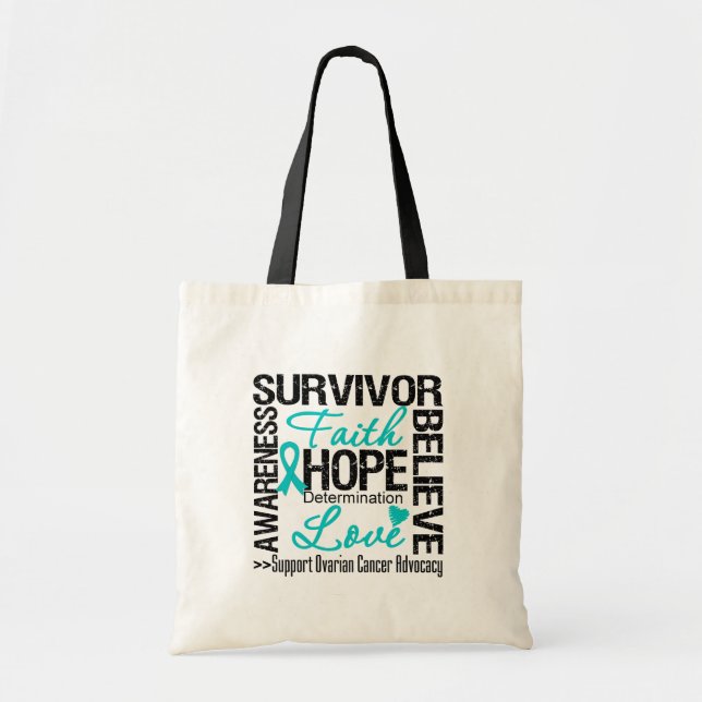 Ovarian Cancer Survivors Motto Tote Bag (Front)