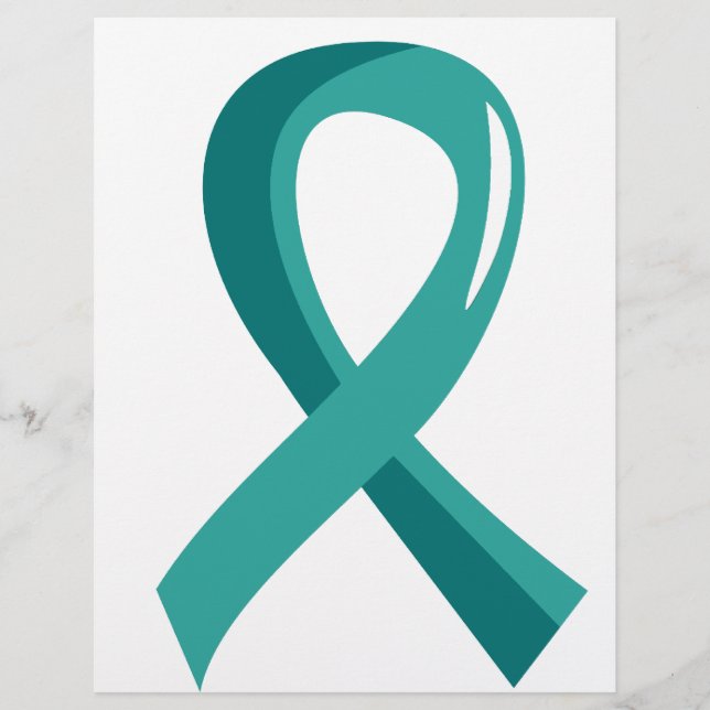 Ovarian Cancer Teal Ribbon 3 Flyer (Front)