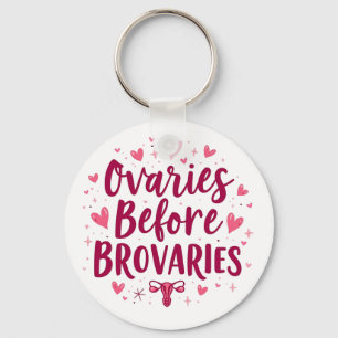 Ovaries Before Brovaries My Body my Choice Womb Key Ring