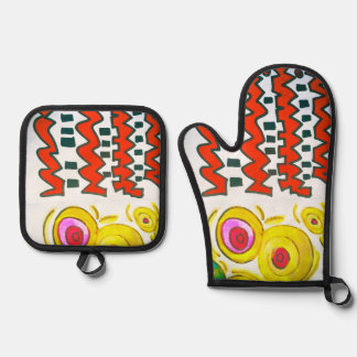 OVEN AND MITT HOLDER OVEN MITT & POT HOLDER SET