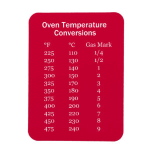 Oven Conversion Chart Magnet