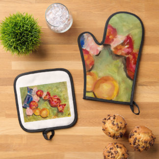 Oven mitt and Pot Holder Set