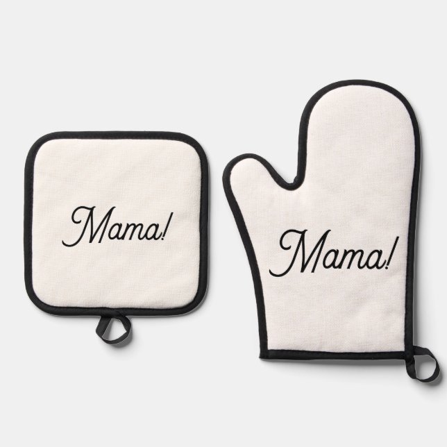 Oven Mitt and Pot Holders for your Mama Oven Mitt & Pot Holder Set (Front)
