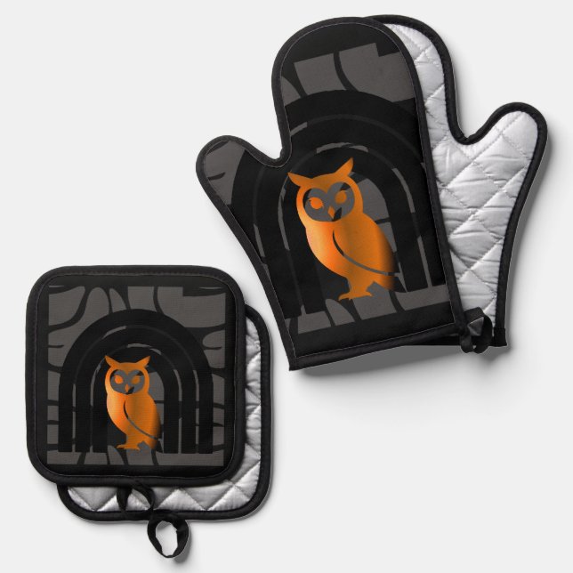 Oven Mitt and Pot Holders Oven Mitt & Pot Holder Set (Front/Back)